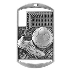 Soccer DogTag Medal Silver